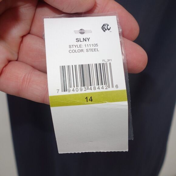 NEW S.L. Fashions Jewel Neck Sheath Dress Formal Cocktail Party Steel Gray 14 - Picture 7 of 15